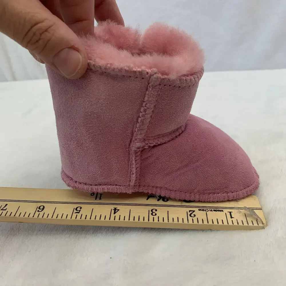 Ugg Erin Baby Booties Blush Pink Fur Lined Chalet Boots 0-6 Months Girls
